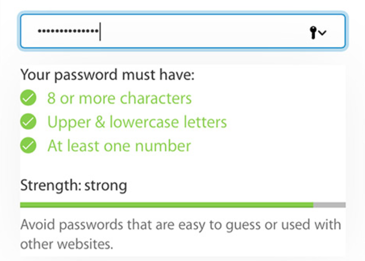 Good example: Password Enter